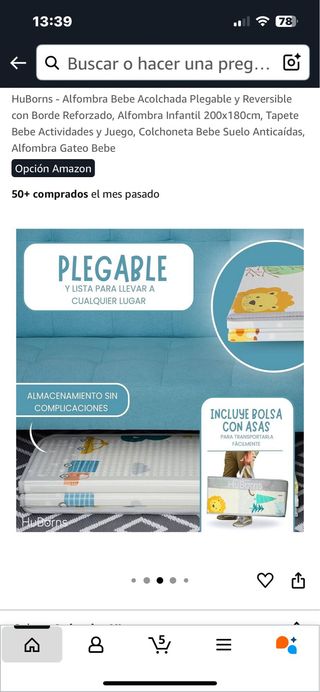 Alfombra Bebé HuBorns - Reversible