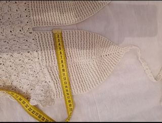 Top ganchillo beige - Talla única