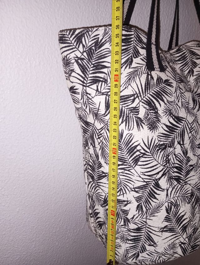 Bolso Tote blanco y negro