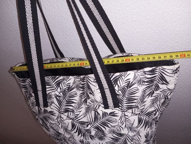 Bolso Tote blanco y negro