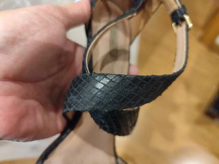 Sandalias tacón UTERQUE negras