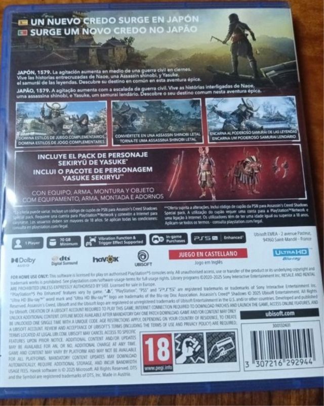 PS5 Assassin's Creed Shadows Edizione Speciale