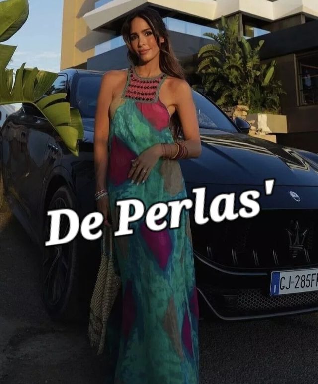 Vestido largo tie de Zara