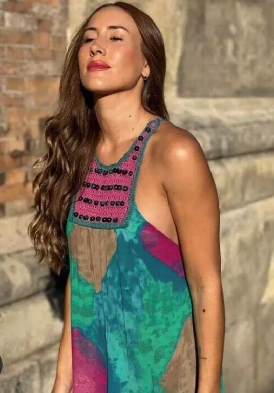 Vestido largo tie de Zara