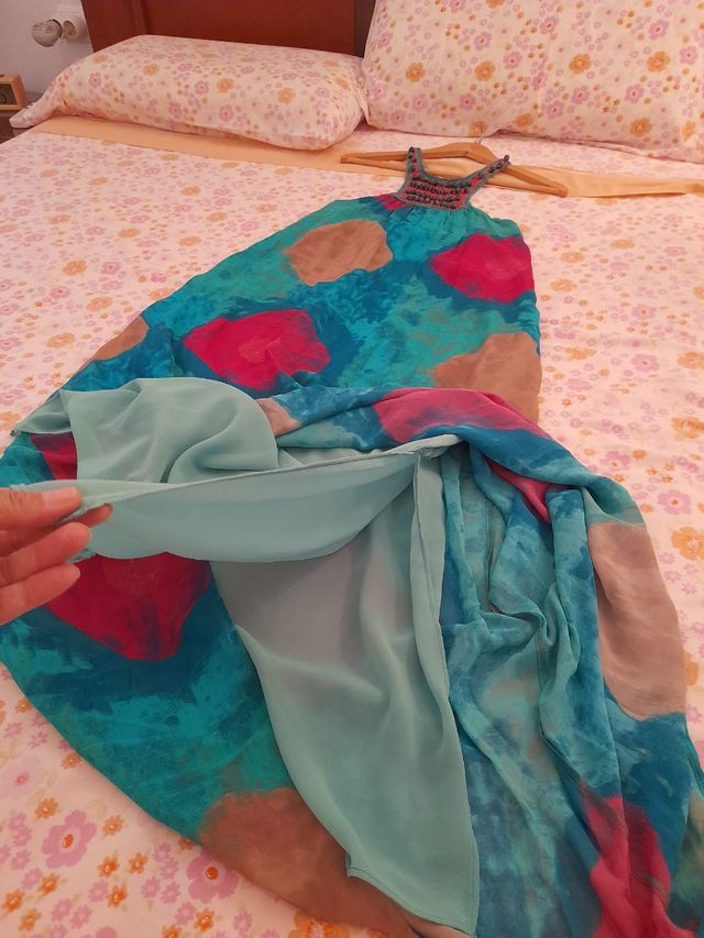 Vestido largo tie de Zara