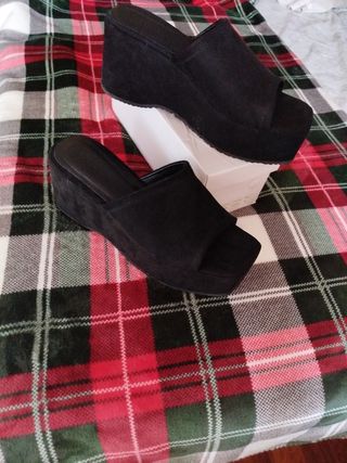 Sandalias plataforma negras - Talla 40