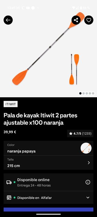 Kayak inflable Tribord X100+ 3 plazas,2 remos,bomb