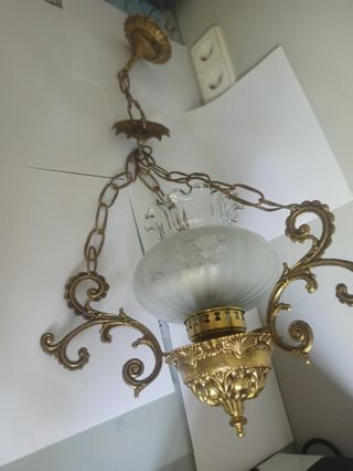 Lámpara techo vintage dorada