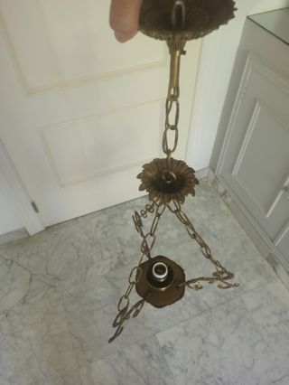 Lámpara techo vintage dorada