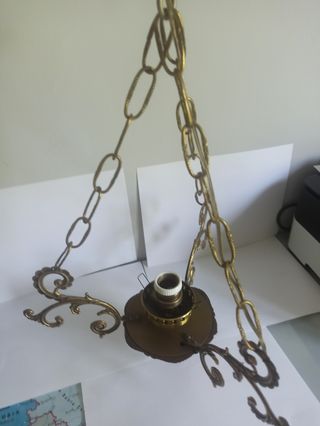 Lámpara techo vintage dorada