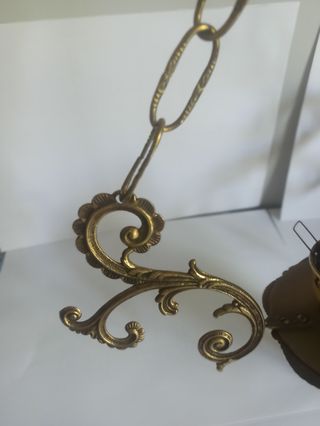 Lámpara techo vintage dorada