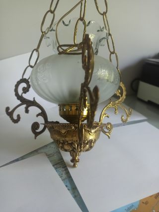 Lámpara techo vintage dorada