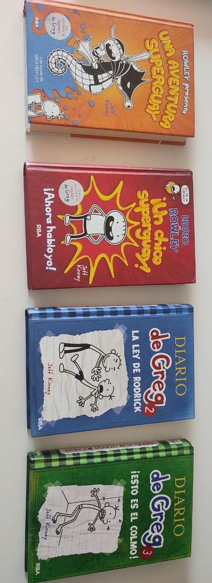 Lote de 4 libros Diario de Greg y Rowley