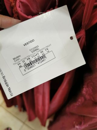 LIQUIDACION! Vestido rosa tafetán nuevo talla 40