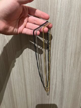 3 Collane: Oro, Argento, Nero
