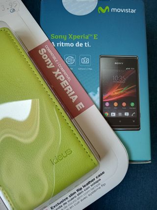 SONY XPERIA E Nuevo + Custodia ideus sigillata