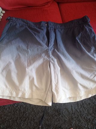 Bañador ZARA Hombre L - Azul y Blanco