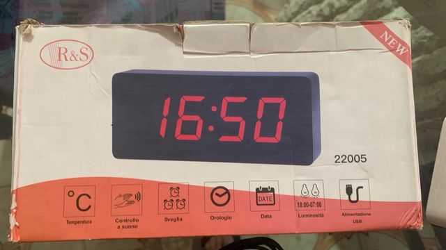 Orologio da tavolo in legno - LED