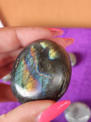 Lotto minerali palmstone labradorite da palmo