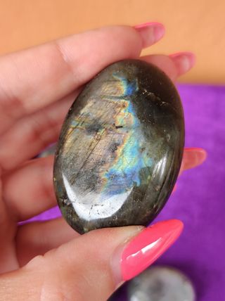Lotto minerali palmstone labradorite da palmo