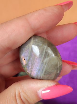 Lotto minerali palmstone labradorite da palmo
