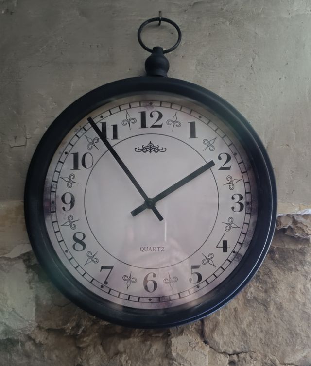 Reloj de chapa Pared tipo Vintage Negro