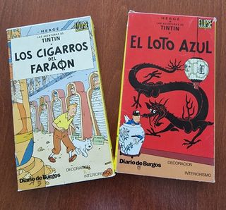 VHS Tintín: Los Cigarros del Faraón & El Loto Azul