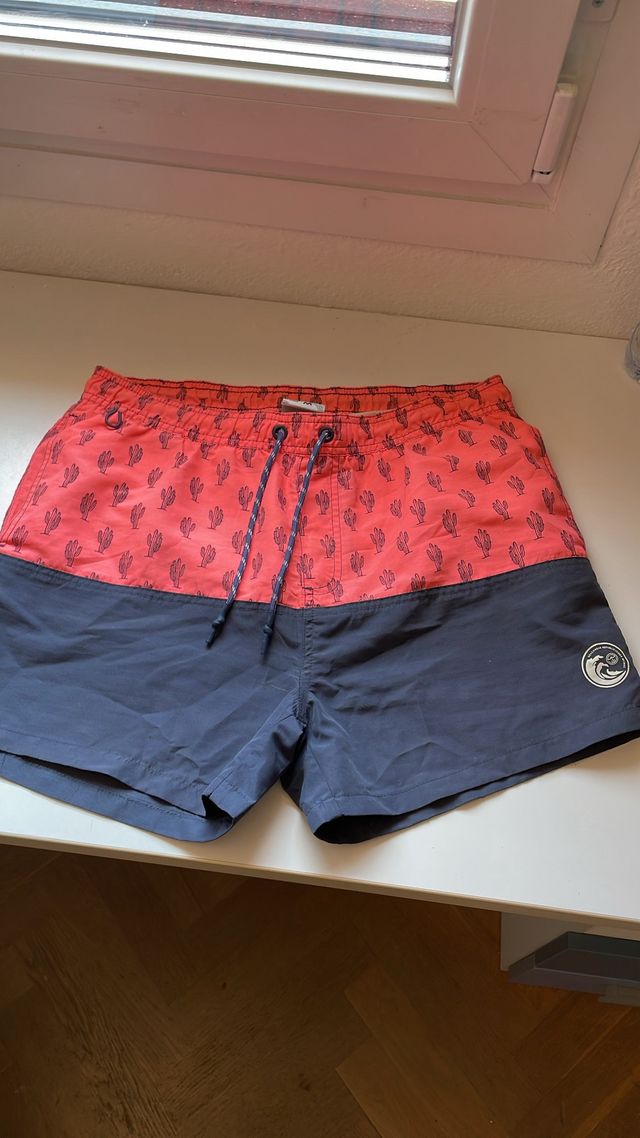 Bañador Polinesia naranja-azul