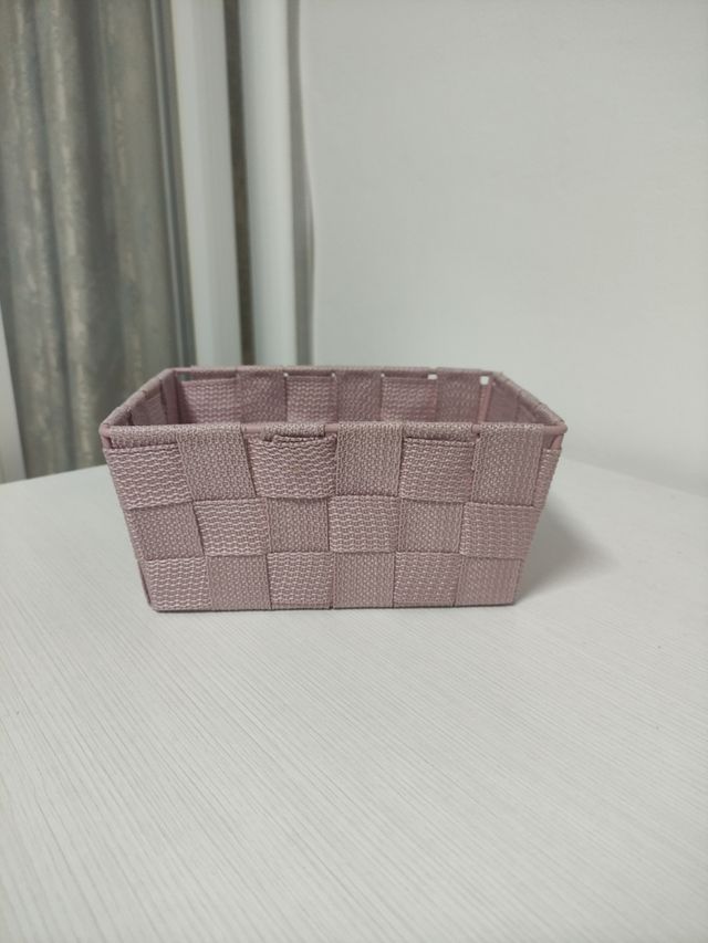 Cesta organizadora rosa