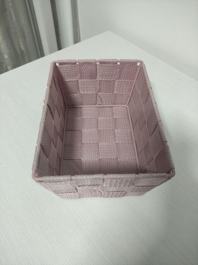 Cesta organizadora rosa