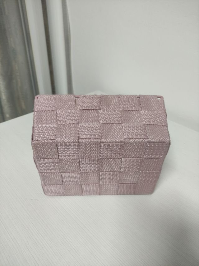 Cesta organizadora rosa