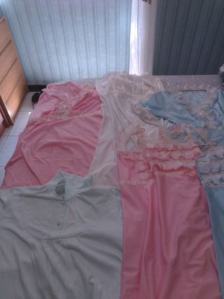 Camisones vintage rosa y azul
