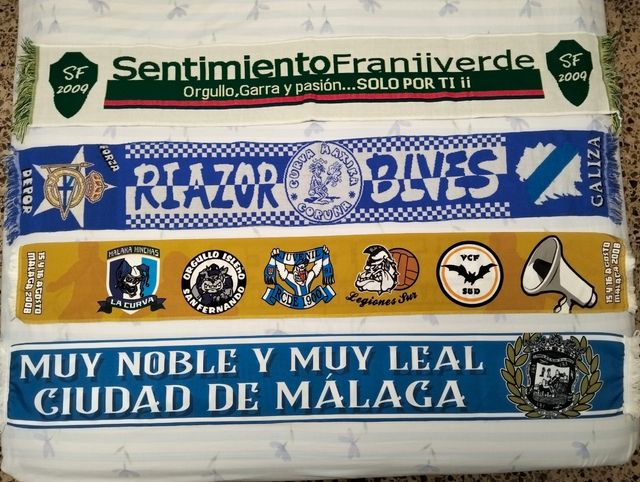Lote 3 bufandas fútbol España ultras