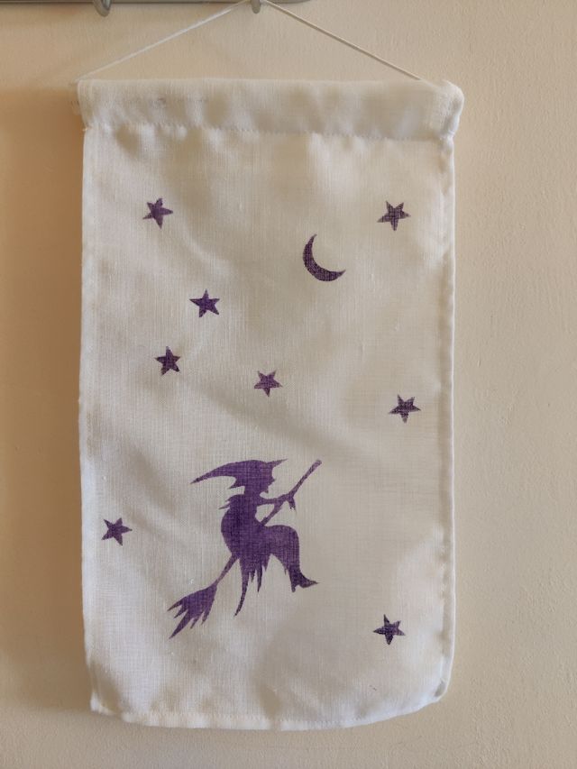 Bandera bruja Halloween o bruja