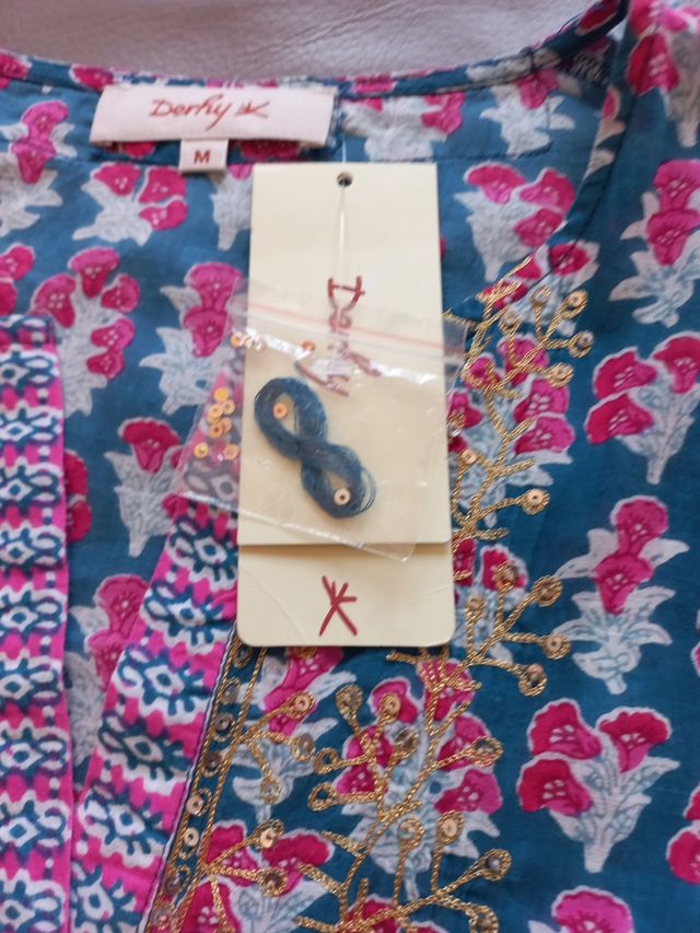 Vestido Derhy estampado M