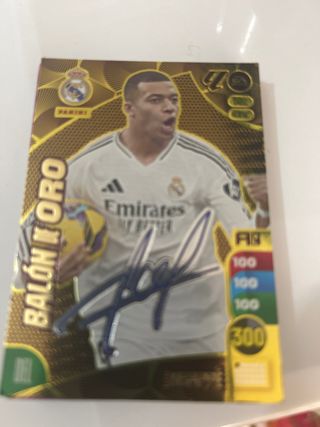 Carta Mbappe Balón Oro firmada