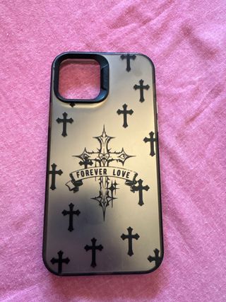 Funda iPhone 12 - Cruces negras personalizada