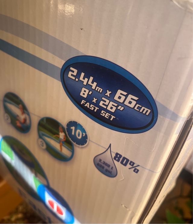 Piscina hinchable 2,44m x 66cm