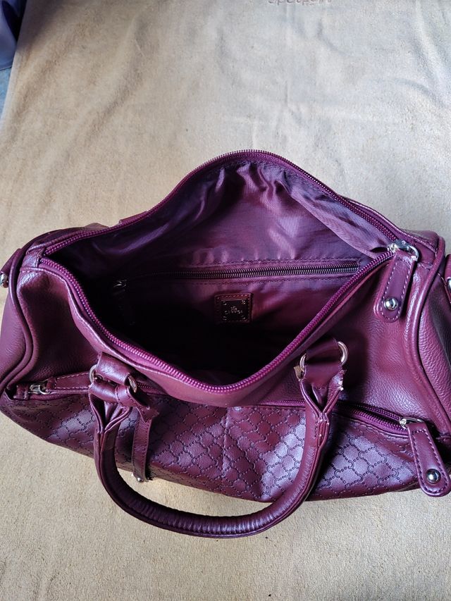 Bolso bandolera marrón morado