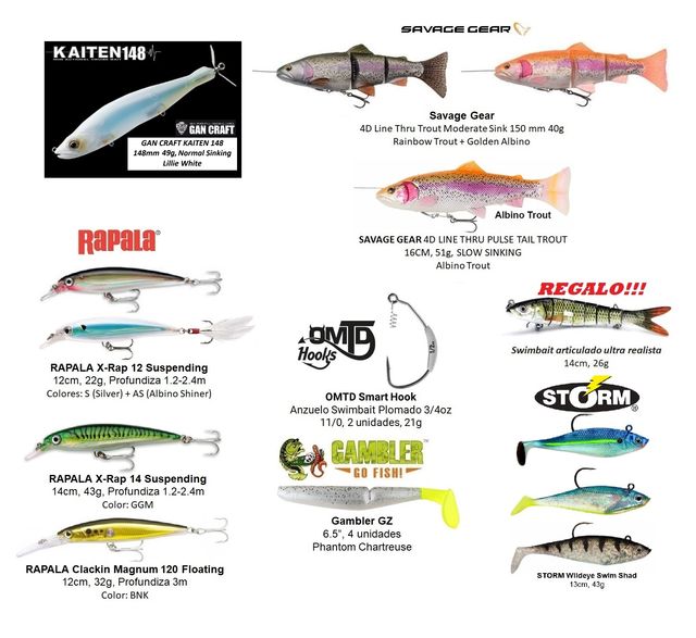 Lote señuelos Lucio, Black Bass, NUEVOS