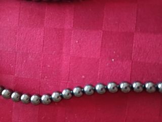 Collana vintage perle grigie