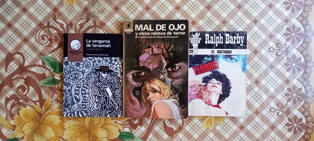 3 bolsilibros de terror y vaqueros 