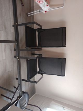 Mesa cristal aluminio jardín