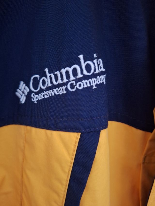 Chaqueta Columbia montaña azul-amarilla