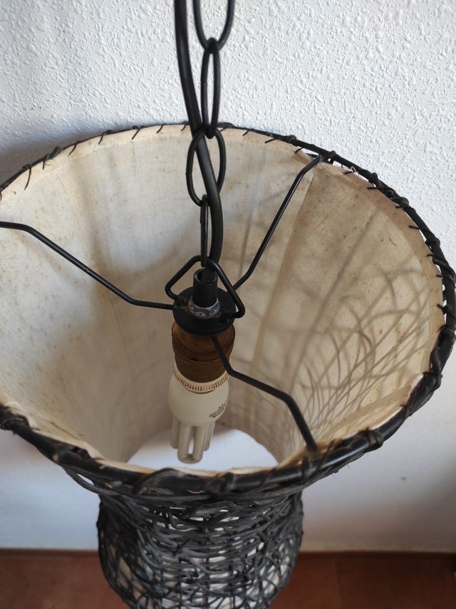 Lámpara techo moderna - metal y tela