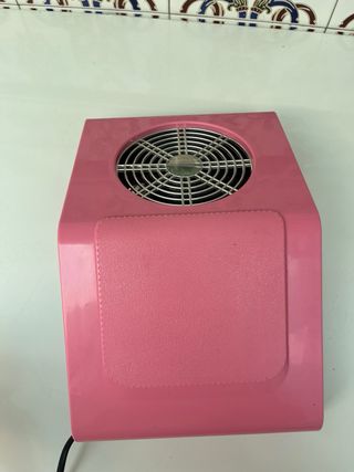 Aspirador polvo uñas rosa