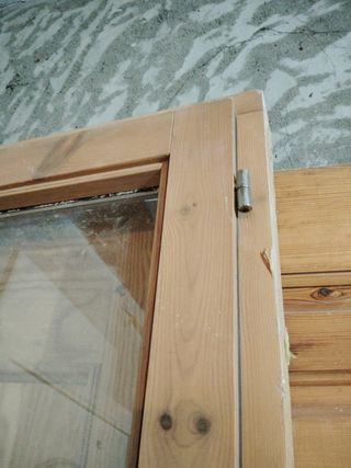 Puerta madera cristal doble