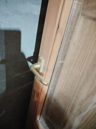 Puerta madera cristal doble