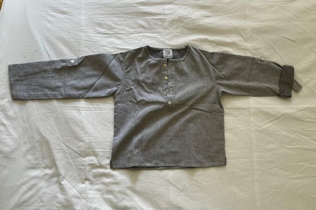 Camisa niño rayas grises byChus