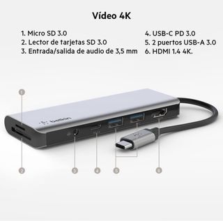 Adaptador Belkin USB-C 7 en 1